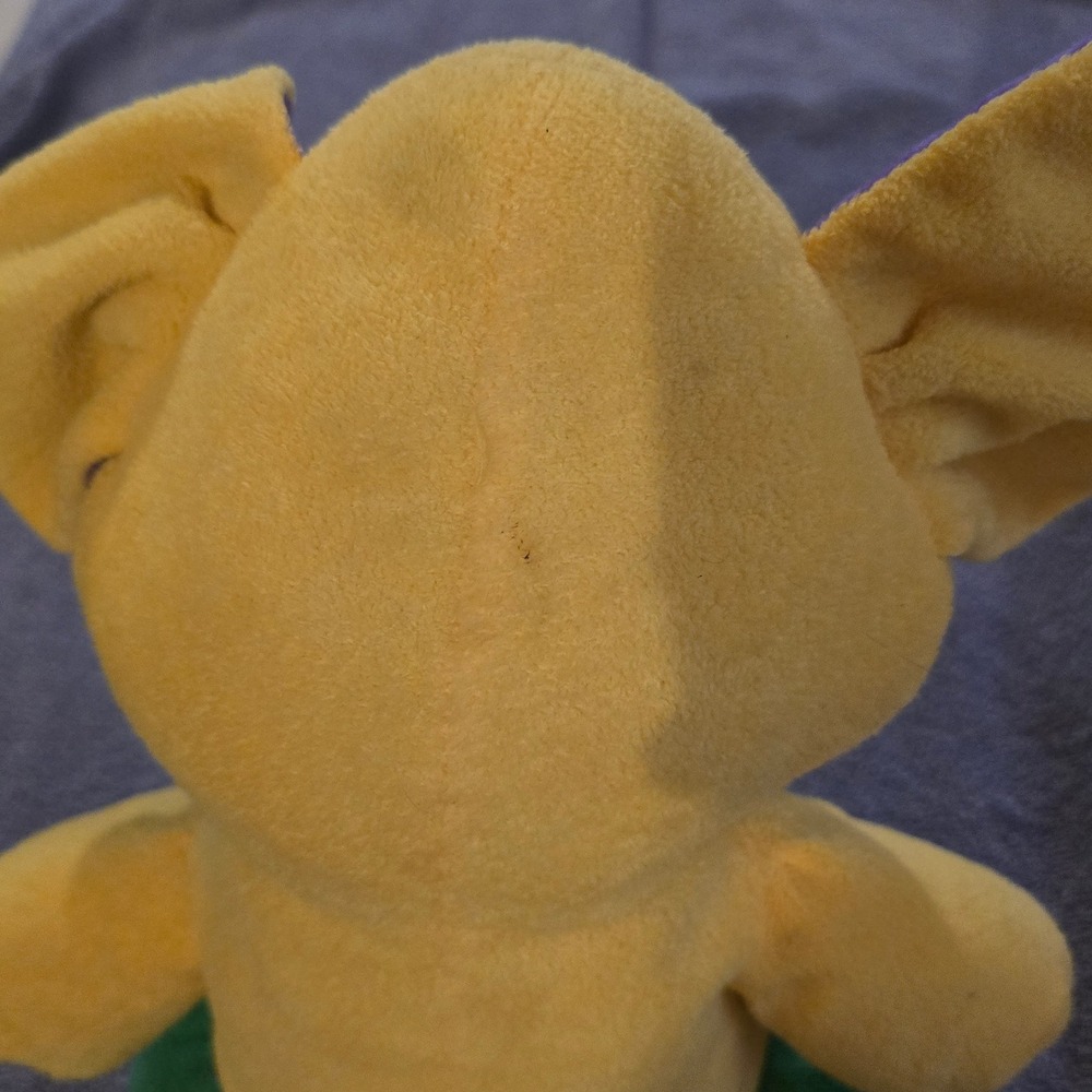 King Plush Elephant Colorblock  Plush Toy Kids Yellow Green 2006 Whimsical - Picture 3 of 6